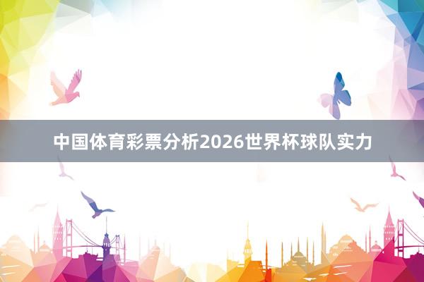 中国体育彩票分析2026世界杯球队实力